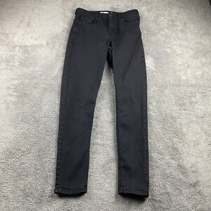 Topshop Jamie Mid‎ Rise Skinny Jeans Womens 26x26 Black